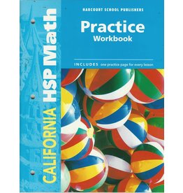 Hsp Math California: Practice Workbook Student Edition Grade K