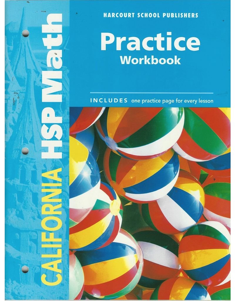 Hsp Math California: Practice Workbook Student Edition Grade K