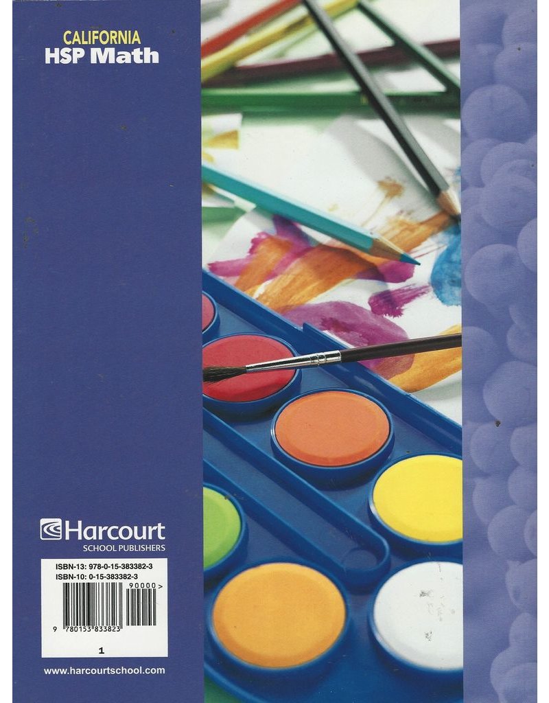Harcourt School Publishers Math California: Practice/Reteach Workbook Student Edition Grade 1