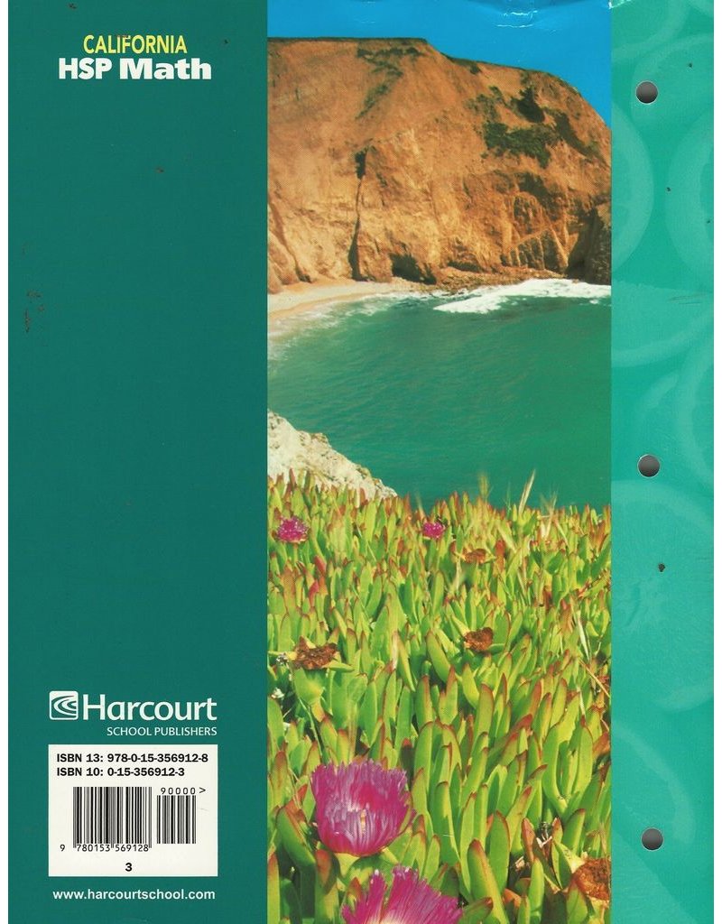 Hsp Math California: Practice Workbook Student Edition Grade 3