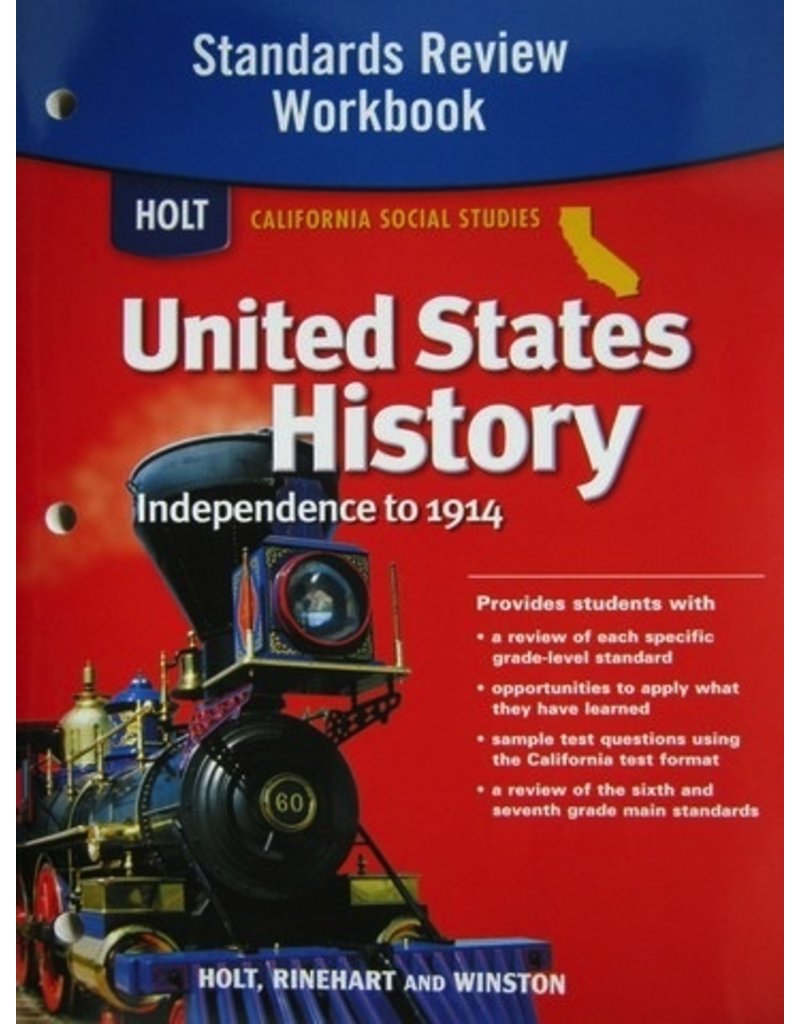 Holt United States History California: Standards Review Workbook Grades 6-8 Beginnings To 1914