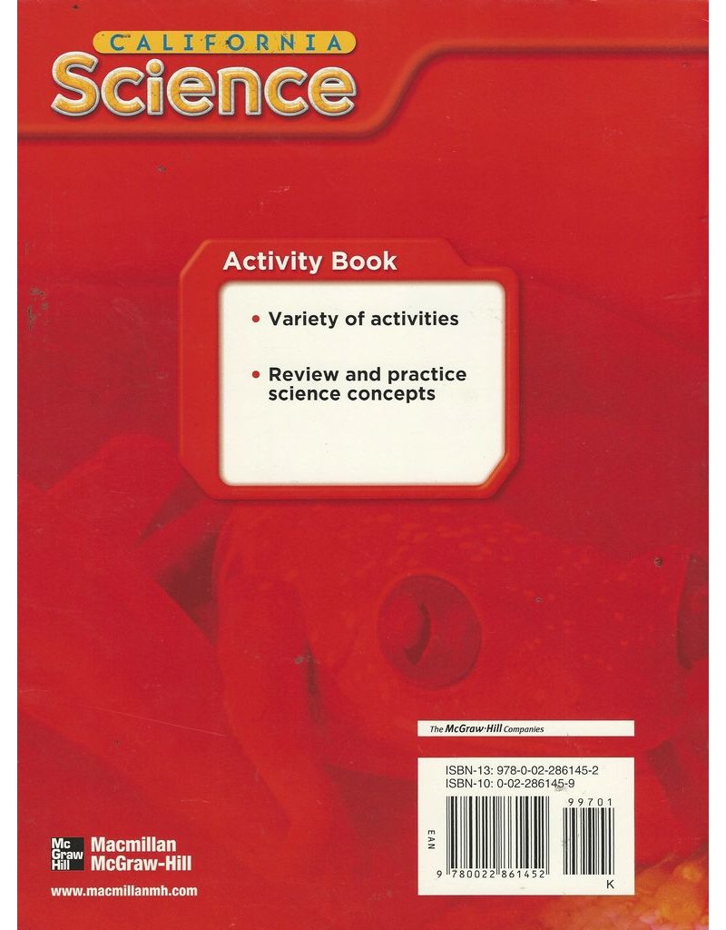 California Science: Activity Book Grade Kindergarten (Student Edition)