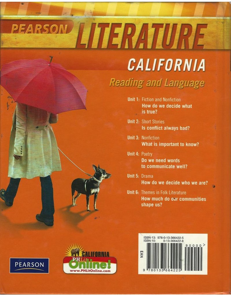 Pearson Literature, Reading And Language, California Student Edition