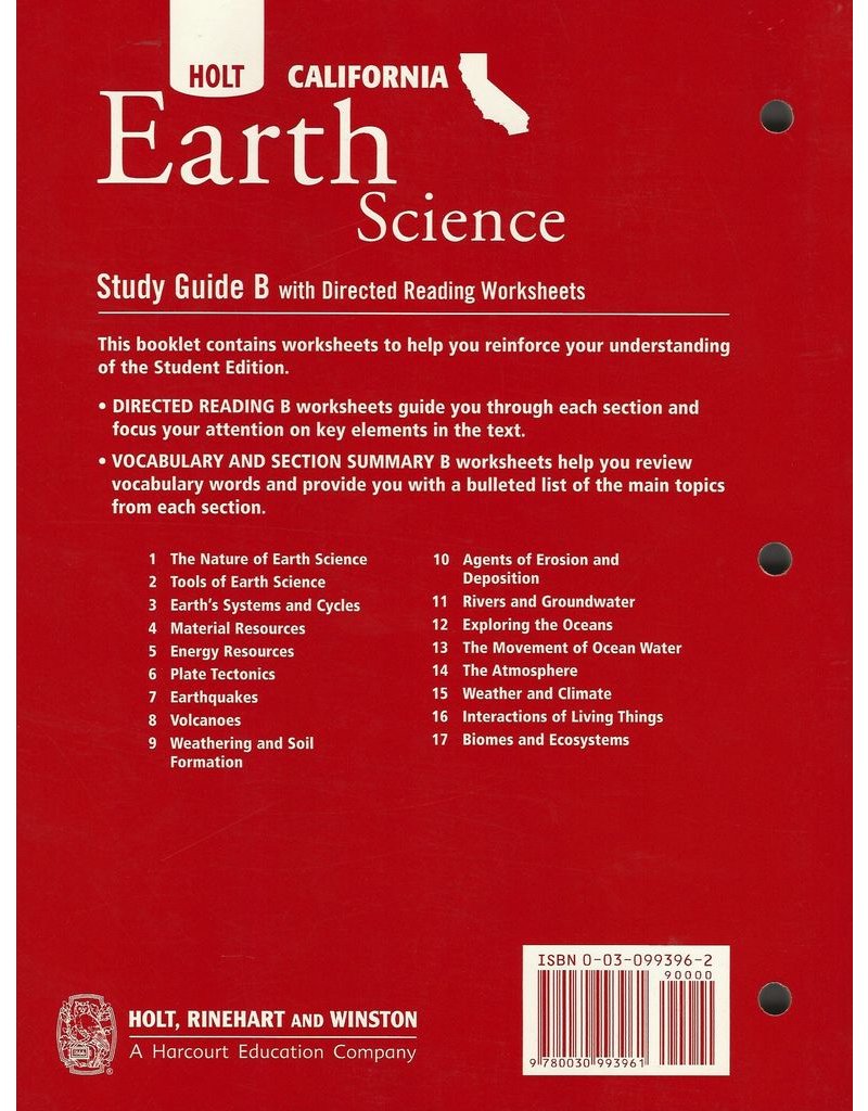 CA Earth Science Study Guide B