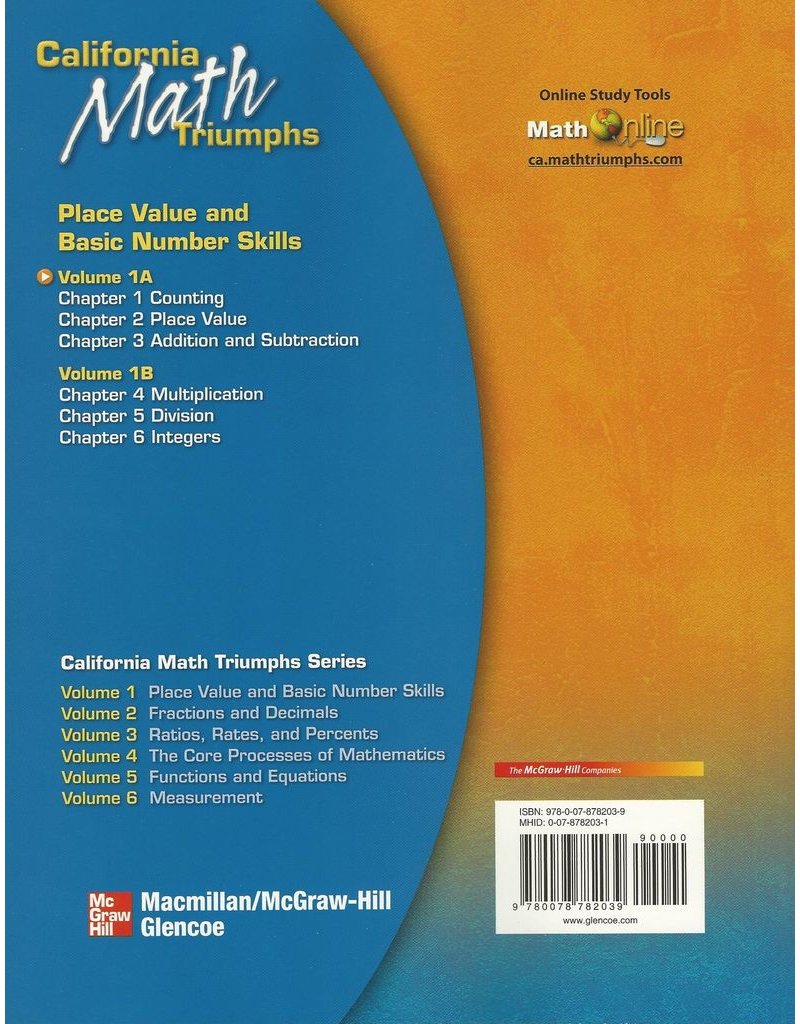 California Math Triumphs Vol 1A Place Value (California Math Triumphs Vol 1A)