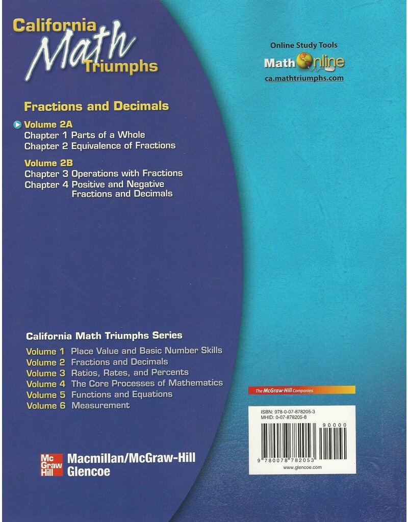 California Math Triumphs Vol 2A Fractions (California Math Triumphs Vol 2A)
