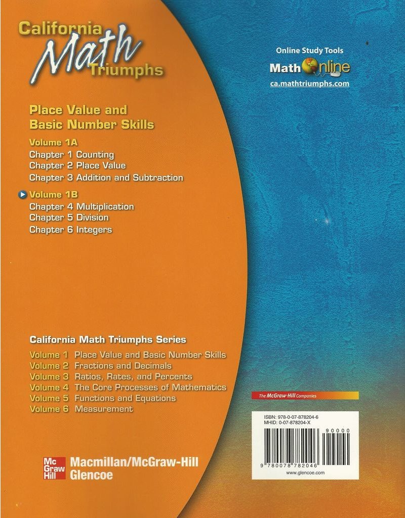 California Math Triumphs Vol 1B Place Value (California Math Triumphs Vol 1B)