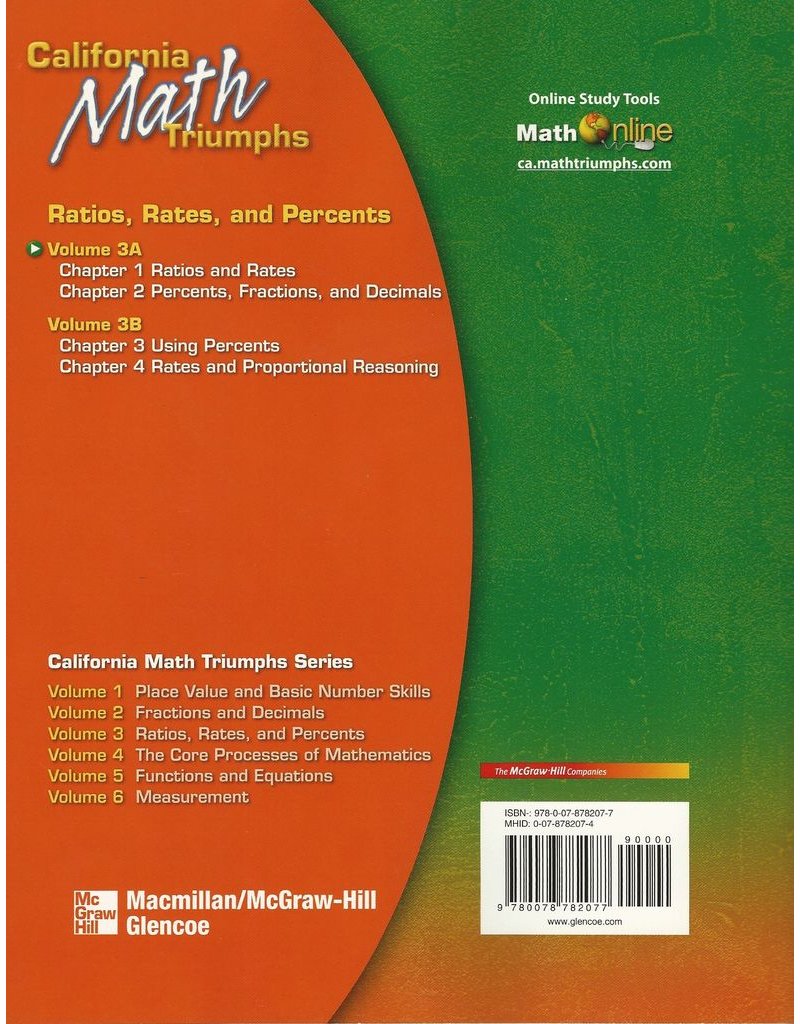 California Math Triumphs Vol 3A Ratios (California Math Triumphs Vol 3A)