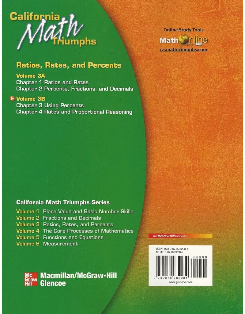California Math Triumphs Vol 3B Ratios (California Math Triumphs Vol 3B)