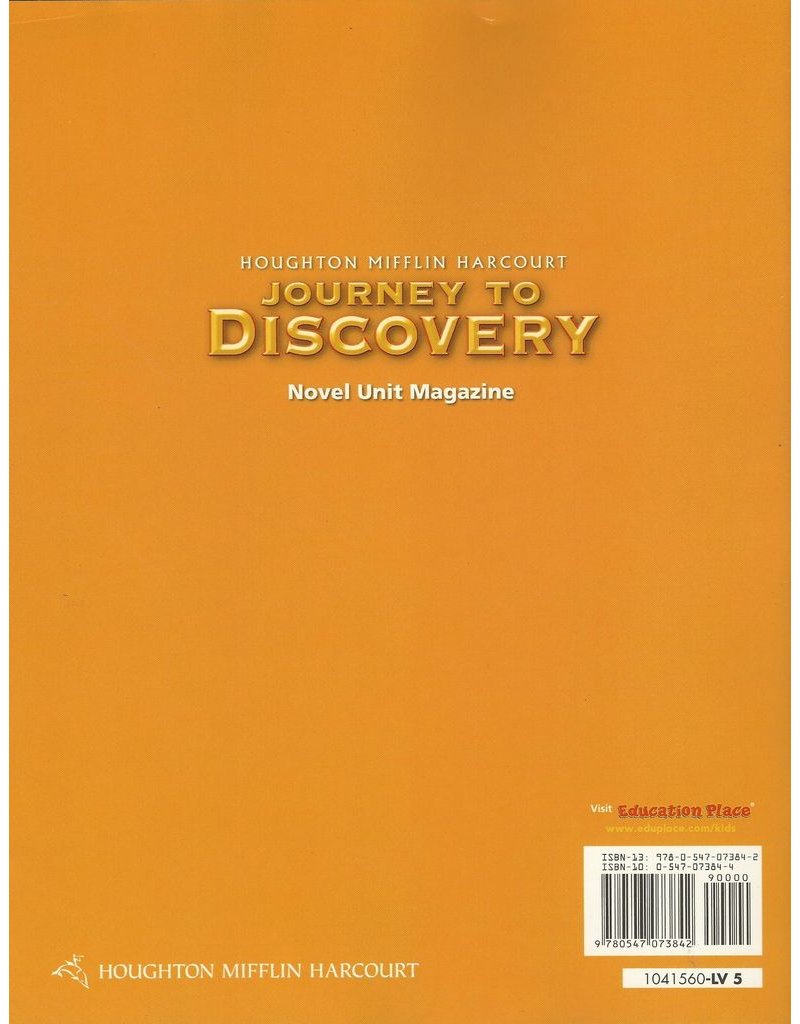 Houghton Mifflin Medallions California: Novel Unit Magazine Grade 5