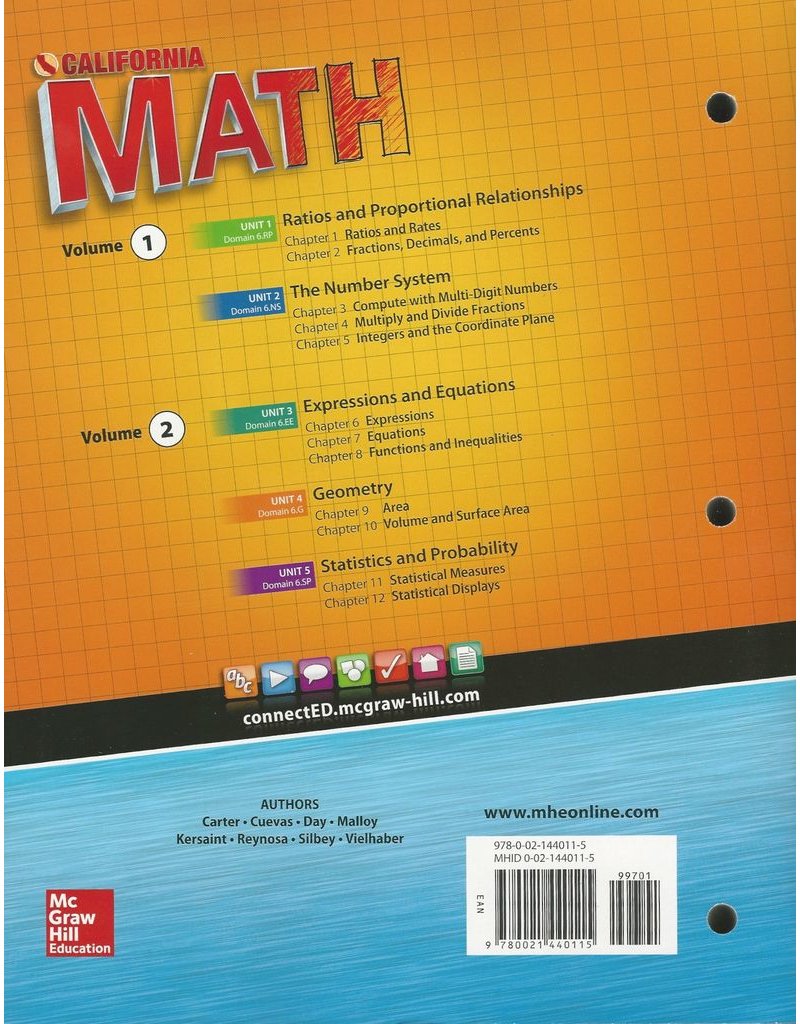 Math Volume 1 {CA} Grade 6
