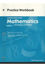 Mcdougal Littell Concepts & Skills California: Practice Workbook Student Edition Grade 07