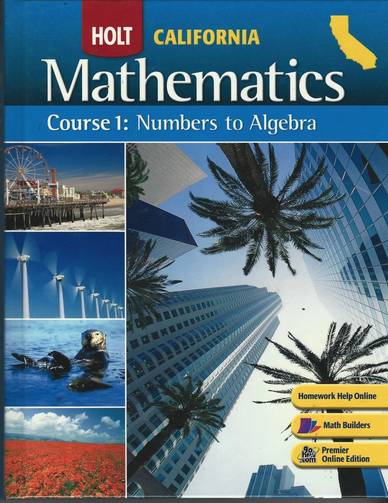 Holt Mathematics Course 1 California Student Edition J&C Books