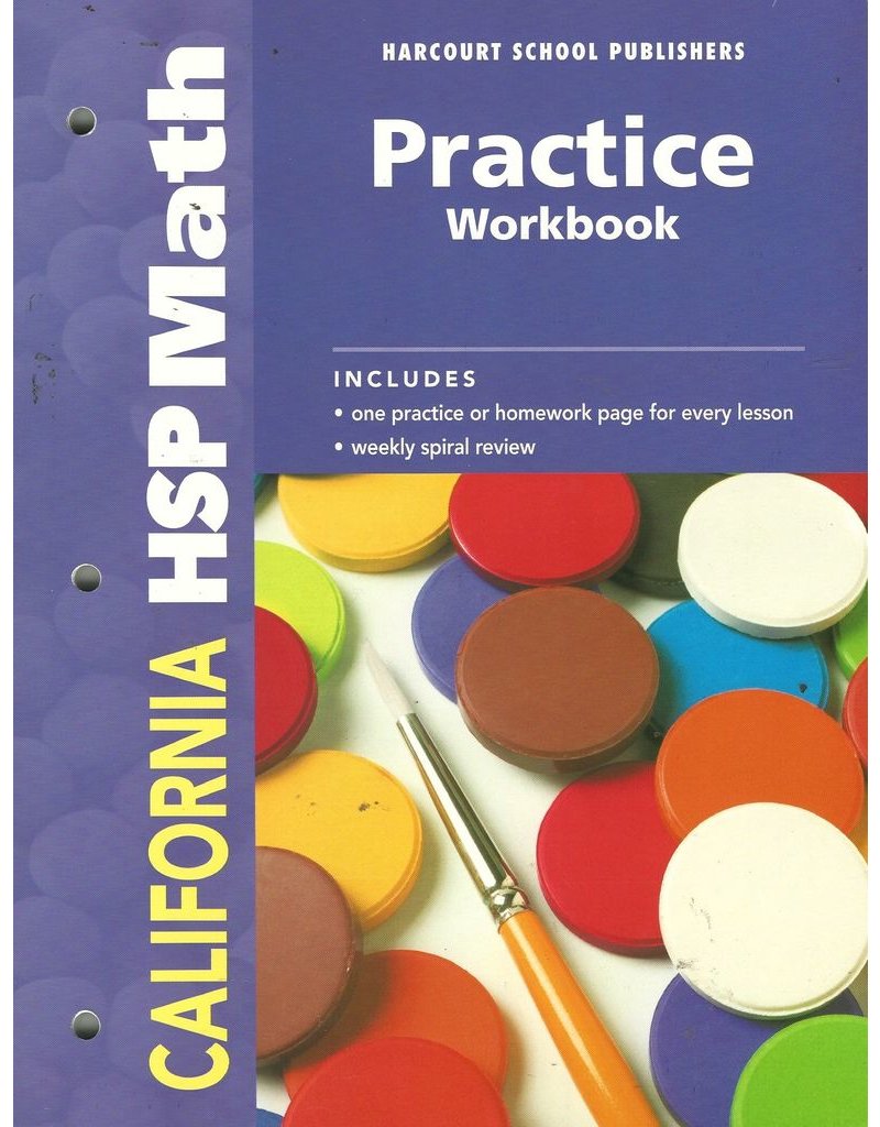Hsp Math California: Practice Workbook Student Edition Grade 1