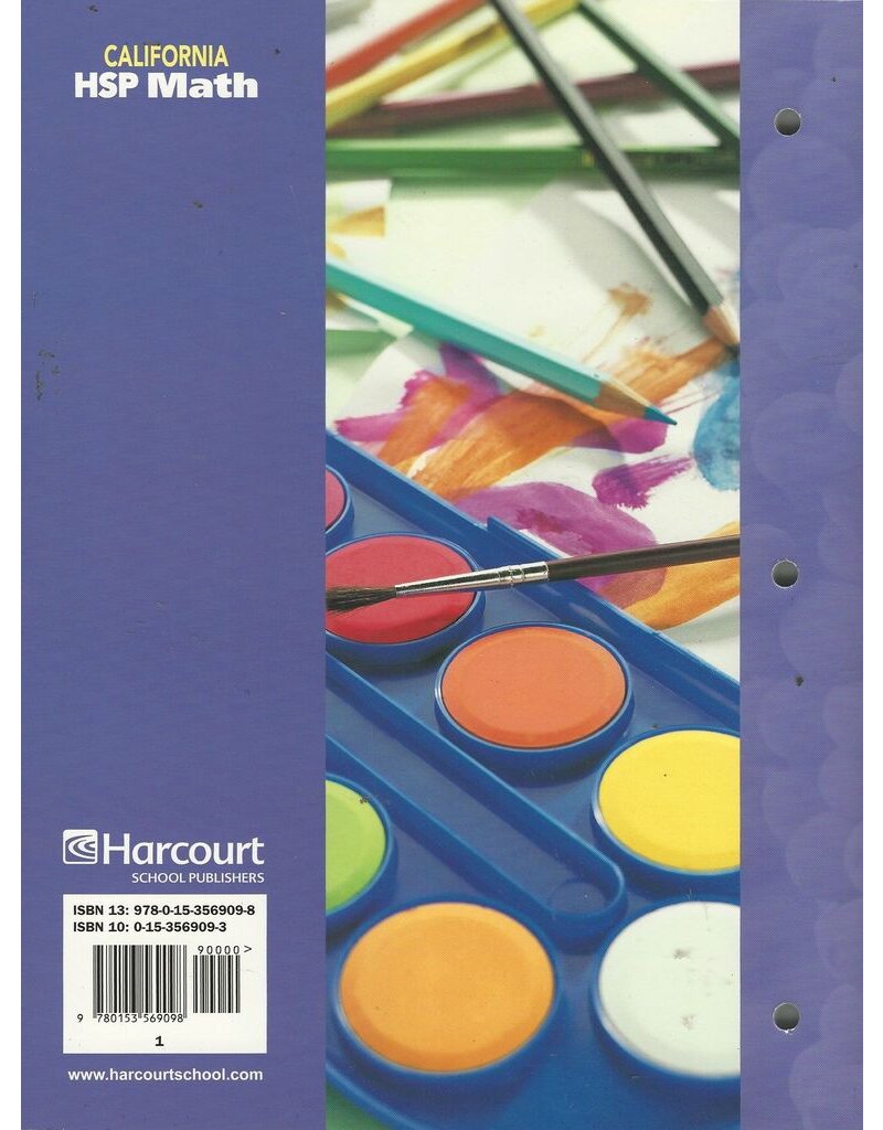 Hsp Math California: Practice Workbook Student Edition Grade 1