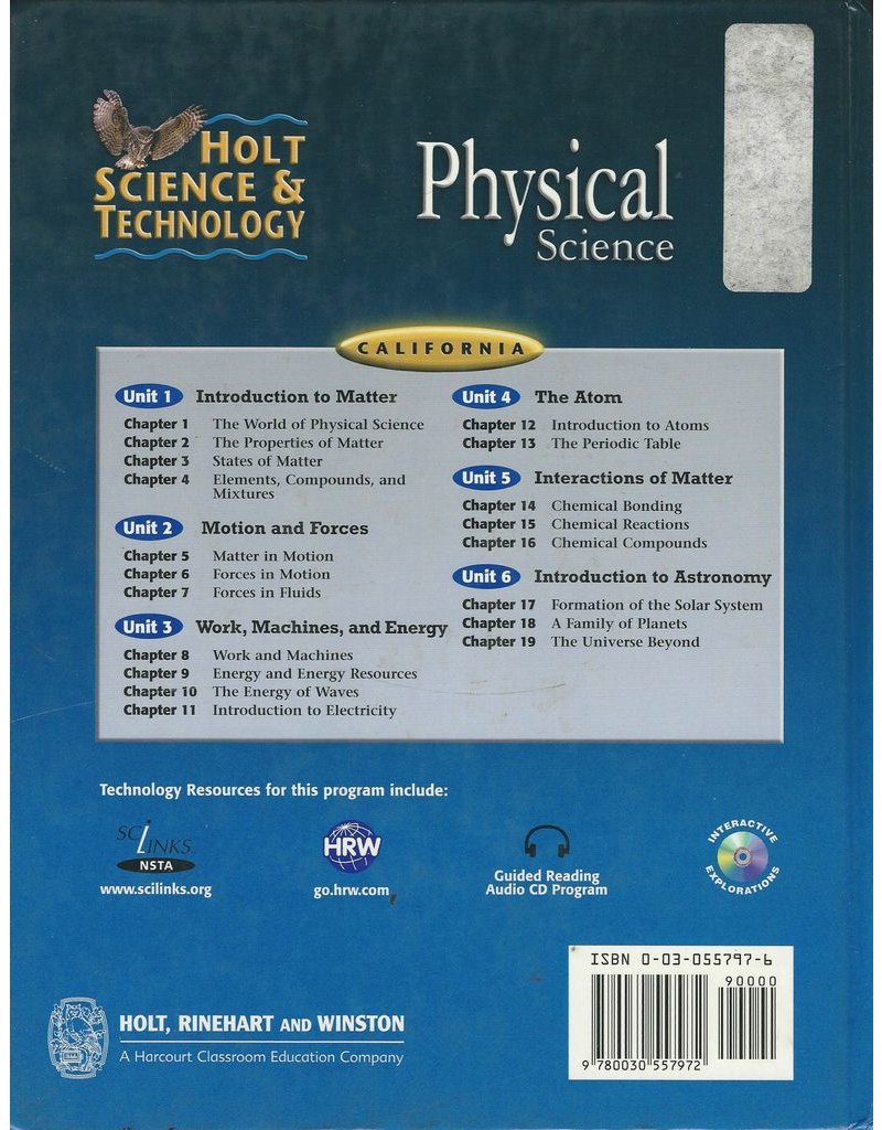 Physical Science: California Edition