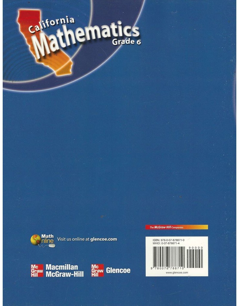 California Mathematics Grade 6 Study Guide And Intervention Workbook