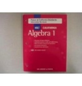 Holt Algebra 1: Focus On California Standards: Intervention Workbook