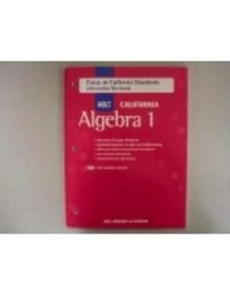 Holt Algebra 1: Focus On California Standards: Intervention Workbook