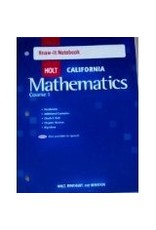 Holt Mathematics California: Know-It Notebook Course 1