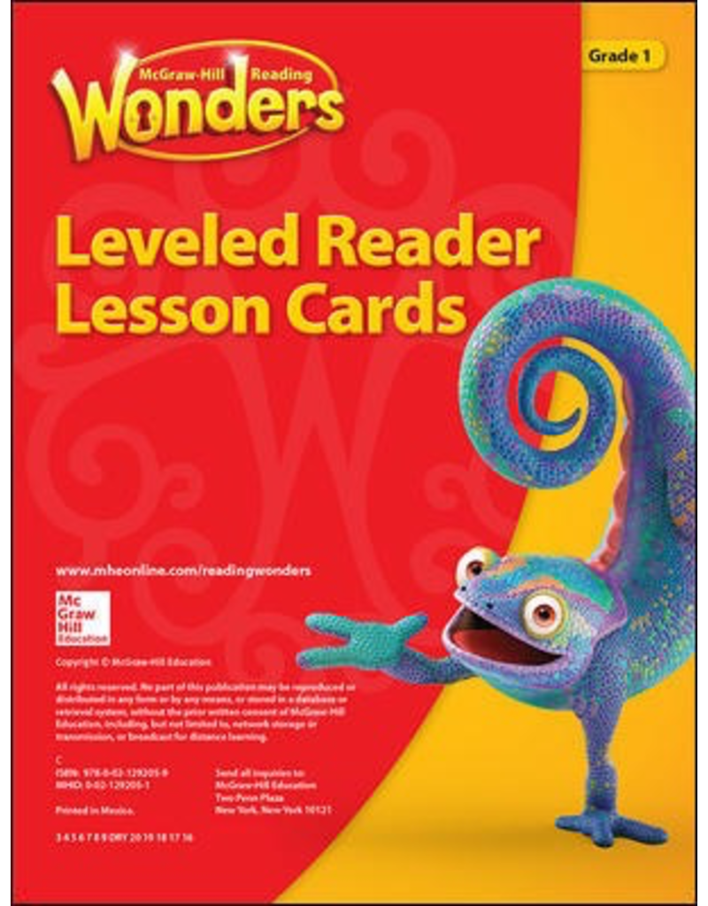 Reading Wonders Leveled Reader Lesson Cards Grade 1