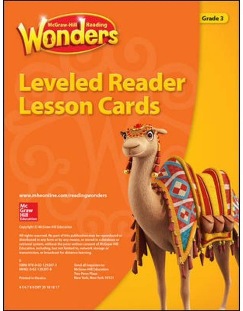 Reading Wonders Leveled Reader Lesson Cards Grade 3
