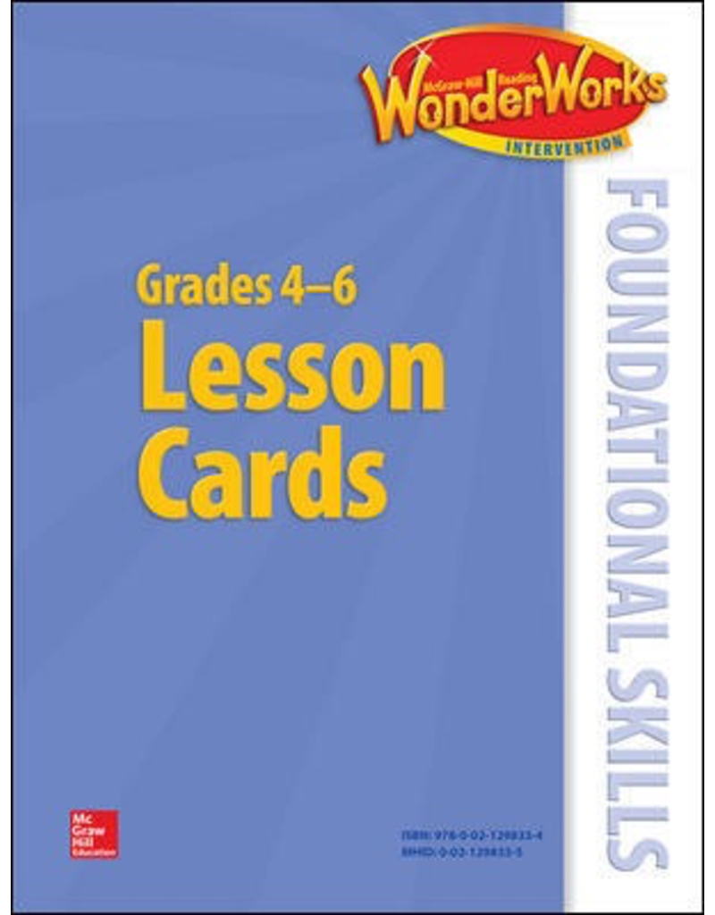Reading Wonderworks Foundational Skills Lesson Cards Grade 4-6