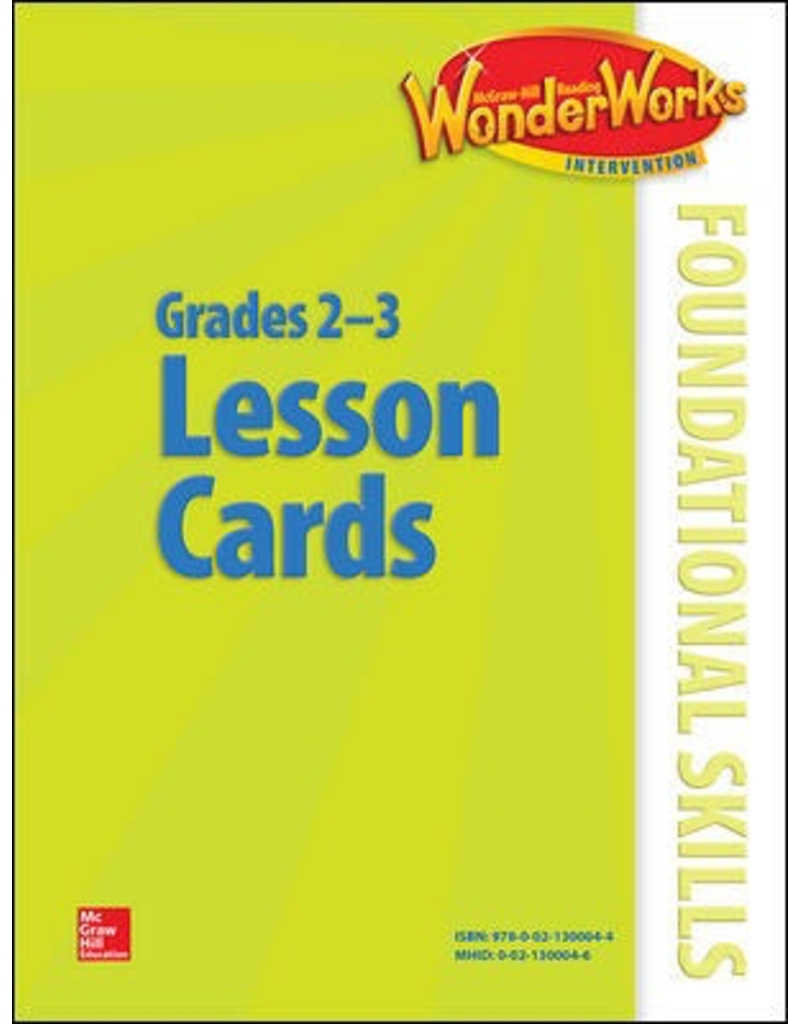 Reading Wonderworks Foundational Skills Lesson Cards Grade 2-3