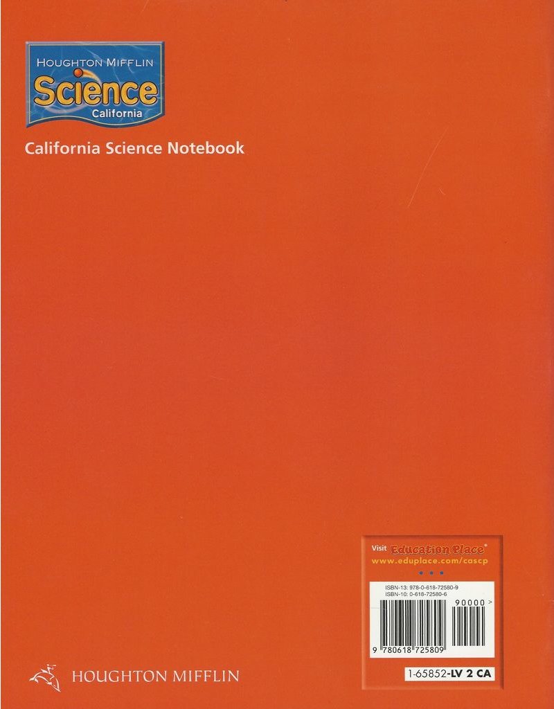Houghton Mifflin Science California: NoteBook Consumable Level 2