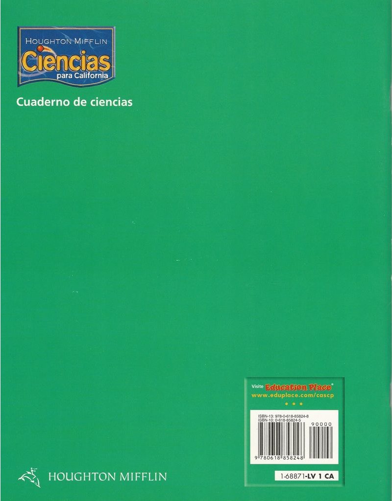 Houghton Mifflin Science Spanish California: Notebook Consumable Level 1 (Spanish Edition)