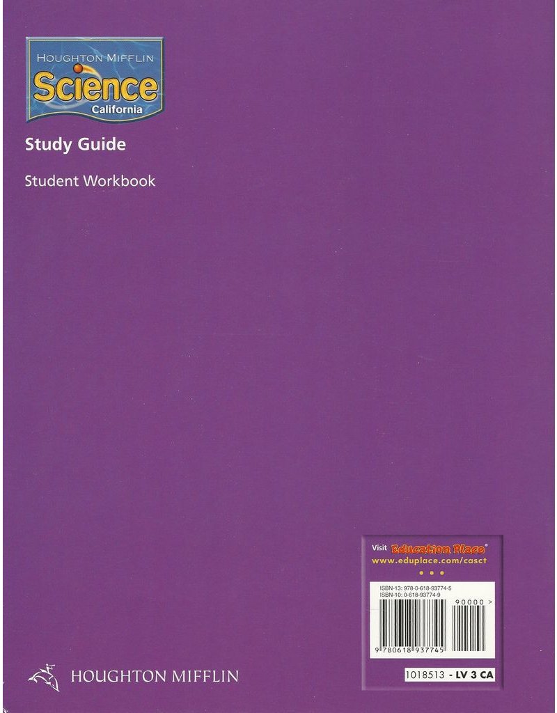 CA Science Study Guide Student Workbook Grade 3
