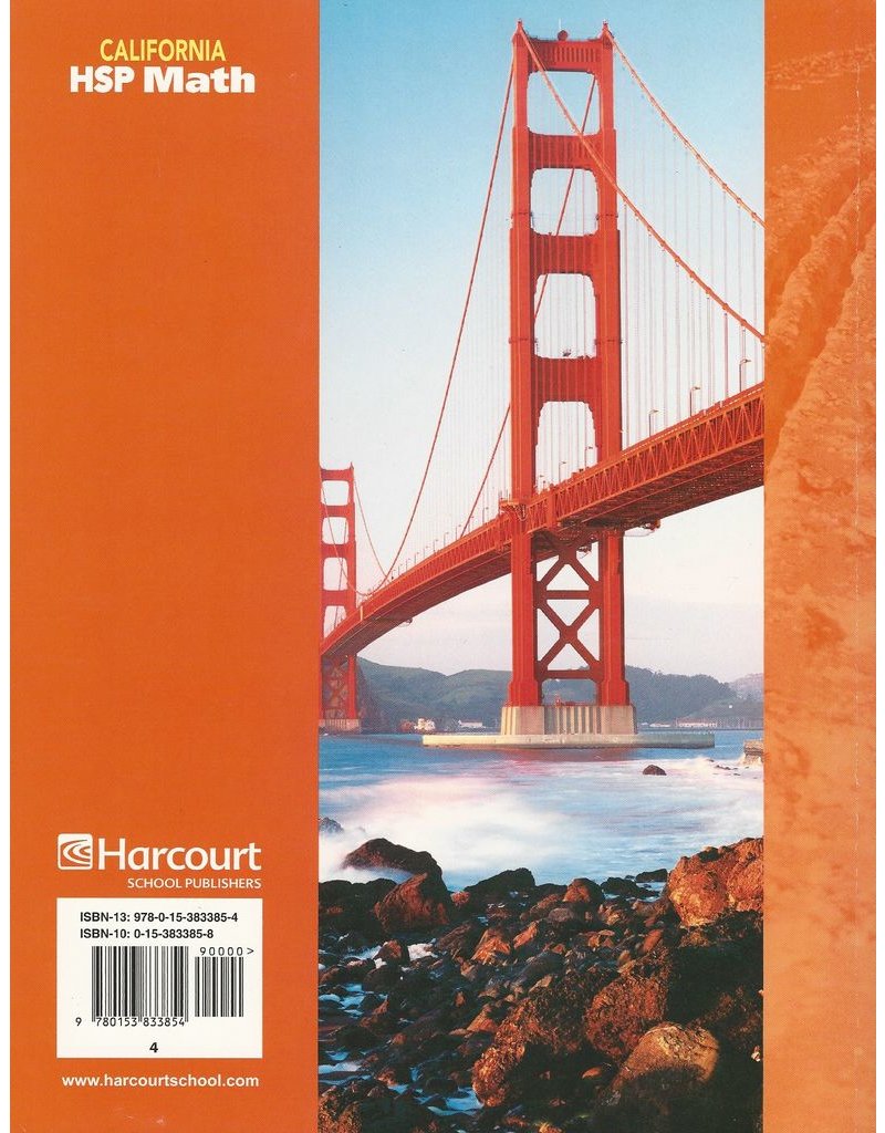 Harcourt School Publishers Math California: Practice/Reteach Workbook Student Edition Grade 4