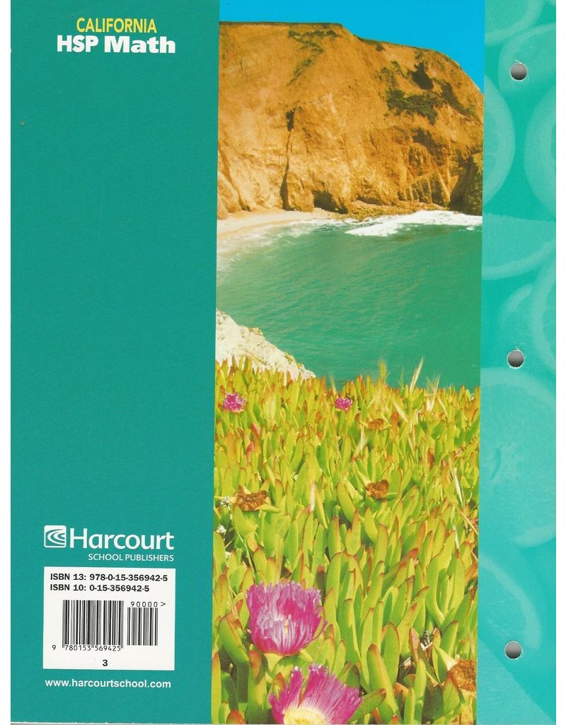 Hsp California Math Problem Solving And Reading Strategies Workbook, Grade 3