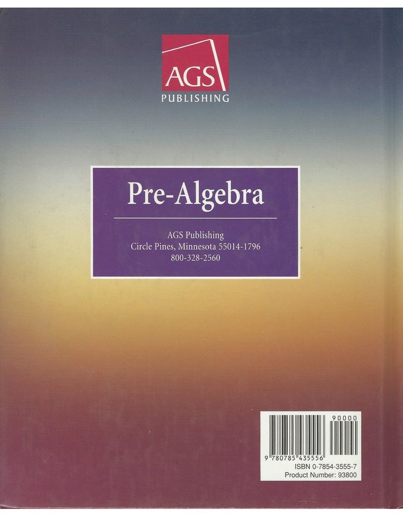 Ags Pre-Algebra