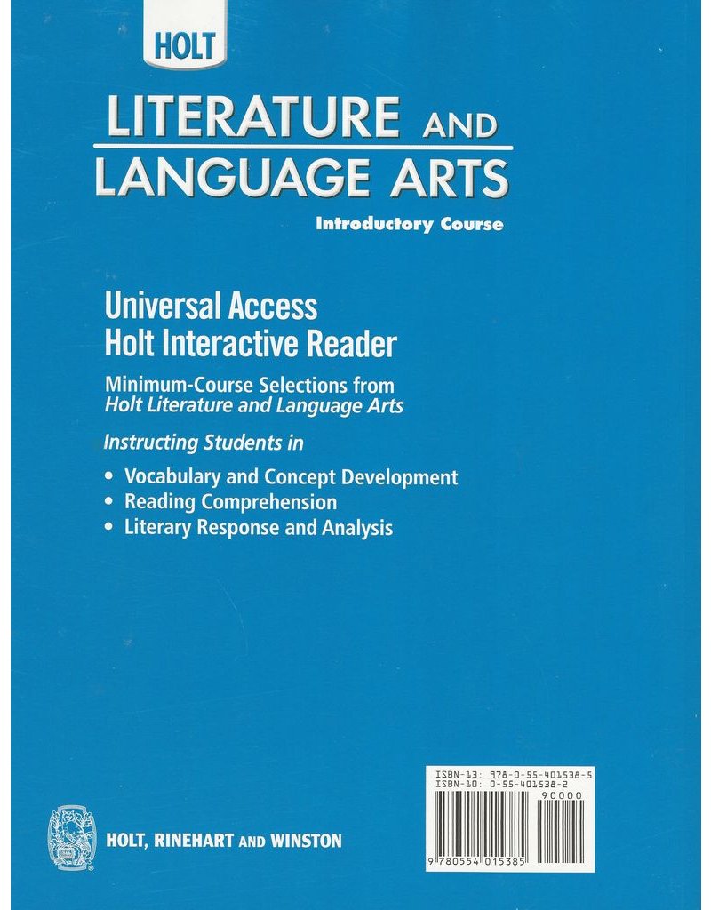 Holt Literature And Language Arts California: Universal Access: Interactive Reader Grade 6