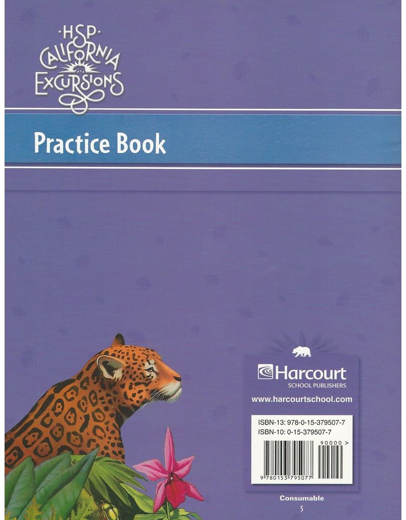 HSP California Excursions Practice Book, Grade 5