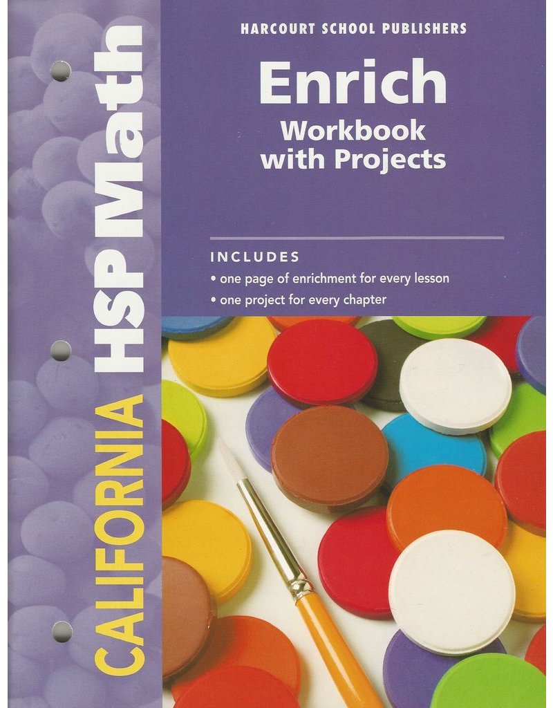 California Hsp Math, Grade 1: Enrich Workbook With Projects