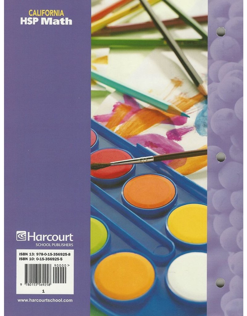 California Hsp Math, Grade 1: Enrich Workbook With Projects