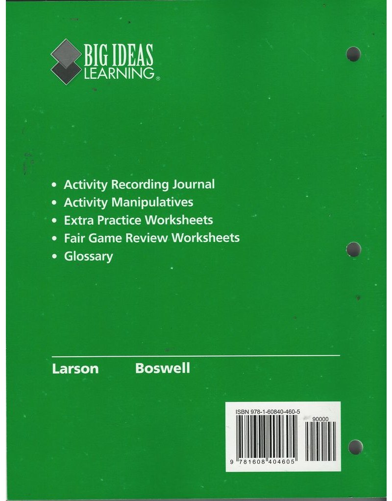 Big Ideas Math Course 1 Record and Practice Journal