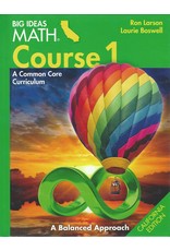 Big Ideas Math Course 1A Common Core Curriculum California Student Edition