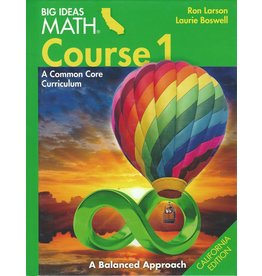Big Ideas Math Course 1A Common Core Curriculum California Student Edition