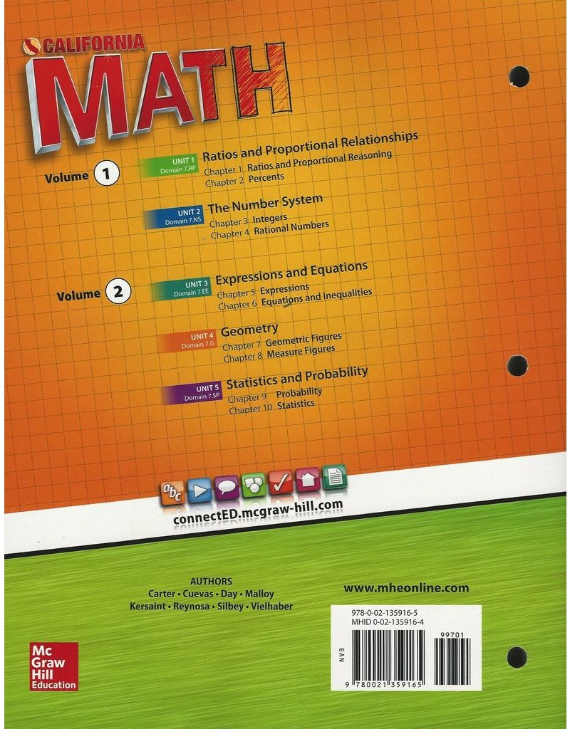 Math Volume 2 {CA} Grade 7