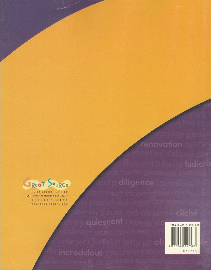 Vocabulary For Achievement: Student Edition Fourth Course