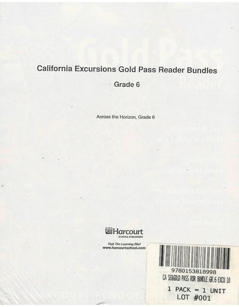 Storytown California: Student Edition & Gold Pass Reader Bundle Grade 6 2010