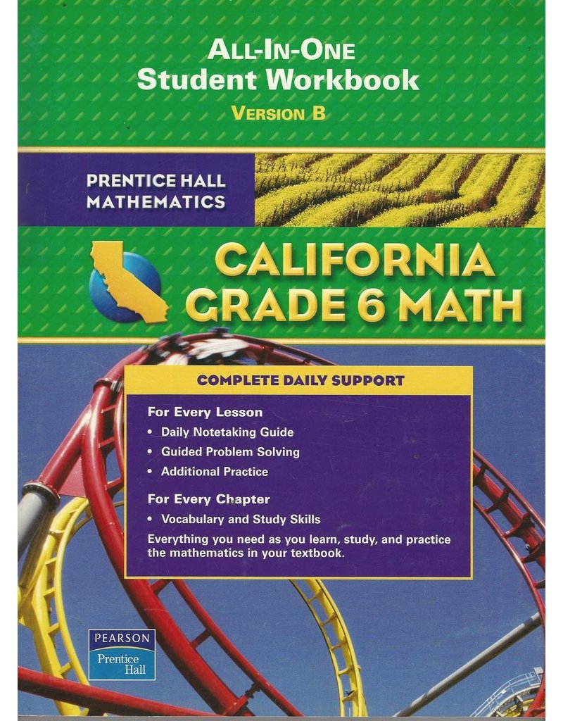 California Math All-In-One Student Workbook, Grade 6 Version A