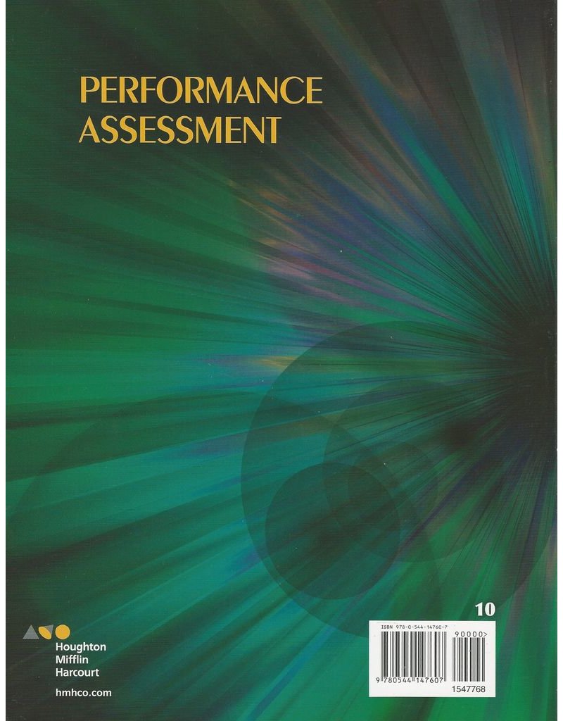 Collections: Performance Assessment Student Edition Grade 10
