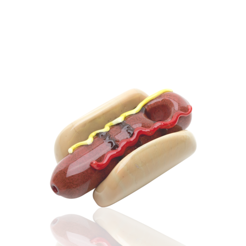 Empire Glassworks Empire Glassworks - Hot Dog Glass Hand Pipe Empire Glassworks Empire Glassworks - Hot Dog Glass Hand Pipe