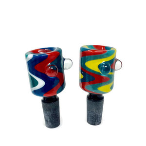 14mm Male Glass WigWag Bowl 14mm Male Glass WigWag Bowl