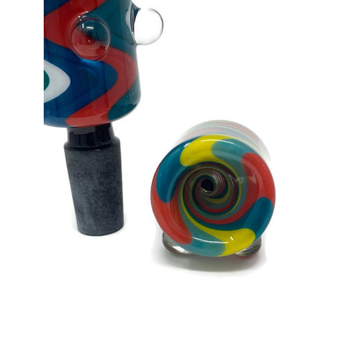 14mm Male Glass WigWag Bowl