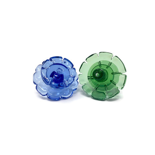 Colored Carved Glass Carb Cap Colored Carved Glass Carb Cap